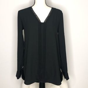 💥 Ann Taylor Black Long Sleeve Top Sz S